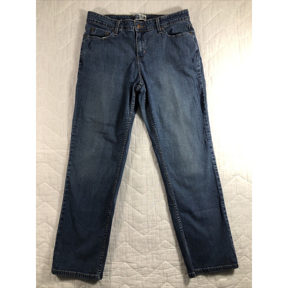 Signature Levi Strauss Jeans Women's Size 14S Denim Blue Mid Rise Straight Short